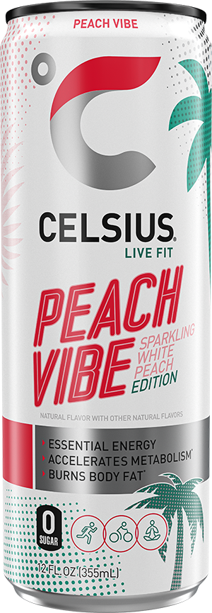 Celsius energy drink can